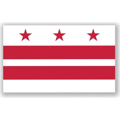 Car sticker 2-Pack Washington DC City Flag Decal Sticker Premium Waterproof and sunscreen Vinyl applique 13*8cm