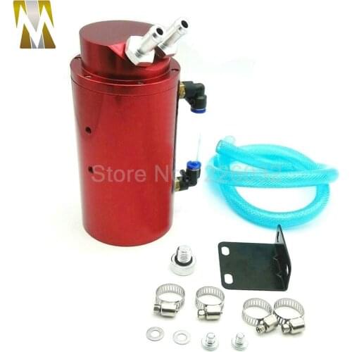 AUTO CAR ENGINE MODIFIED OIL CATCH TANK BREATHER RESERVOIR CAN RED 500ML ALUMINUM