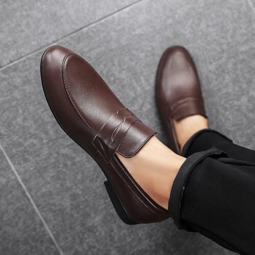 Casuales sale shoe cuero new informales sapatos de mens flat zapatos leather black zapatillas mens masculino breathable male