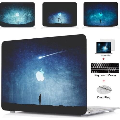 Tablet Shell Pouch Color Printing Hard Case Cover For Apple Macbook Air 11 13 Pro Retina Touch Bar & ID 11.6 12 13 15 15.4 inch