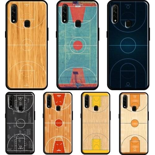 Basketball Court Diagram Case For OPPO A53 A31 2020 A5 A9 A15 A52 A72 A92 A1K A83 A91 A5S Find X3 Pro Reno 2Z Cover