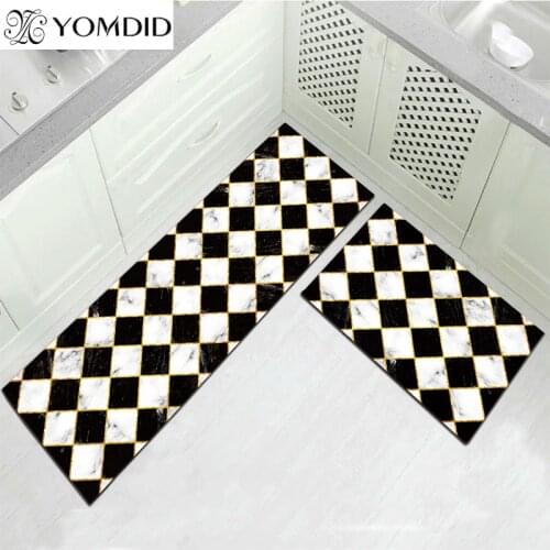 Long Kitchen Mat Bath Carpet Floor Mat Home Entrance Doormat Polyester Tapete Bedroom Living Room Floor Mats Modern Kitchen Rug