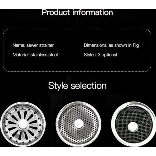 1Pcs Stainless Steel Kitchen Sink Strainer Stopper Waste Plug Sink Filter Bathroom Basin Sink Drain Deodorization Accessories