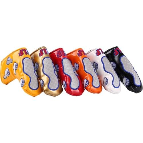 Hot Sale Thumb pattern golf putter cap cover golf club head cover magnetic straight putter head cover