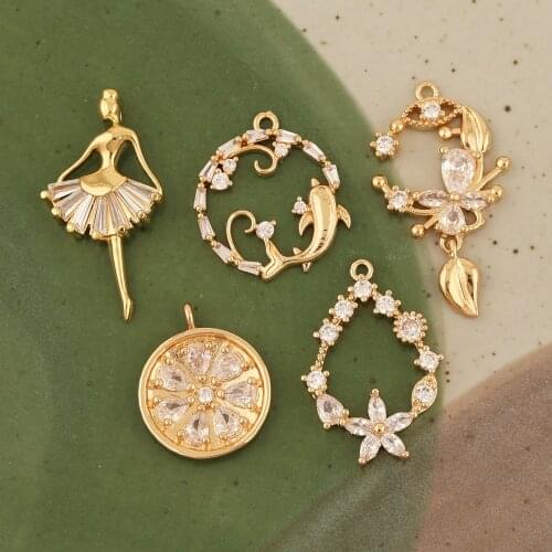HAOSAW 6Pcs Choose/Jewelry Accessories/DIY Charms/Earrings Pendants/Multi Shape/Jewelry Findings & Components/Hand Made