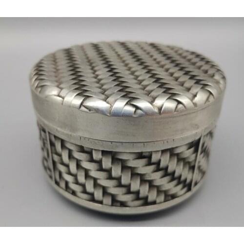 China White copper tea leaf tank crafts statue