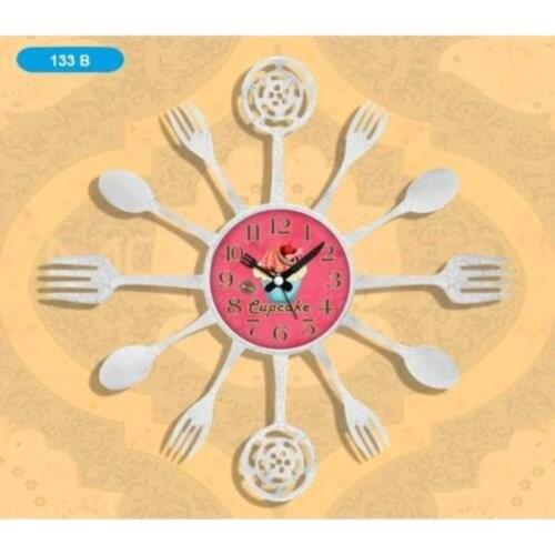 Galaxy Kitchen Wall Clock White Silent Dial Fork Spoon Favorite Trend Outlets Popular Special Advantageous Summer Winter Women 'S Male