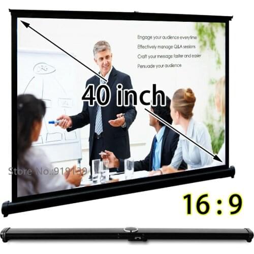Lightweight Table-top Projection Screen 40 inch 16:9 HDTV Matte White Screens Compatible For BenQ Epson Pico Projector