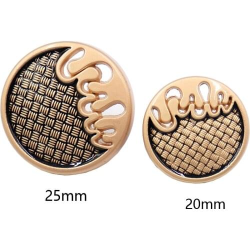 Gold Color Metal Button Sweater Coat Decoration Accessories DIY 10Pcs/Lot JS-0509