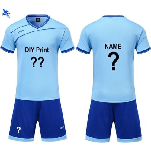 Mens Football Jersey Kits training sports set kids boy team customize soccer uniforms suit breathable DIY print name number logo