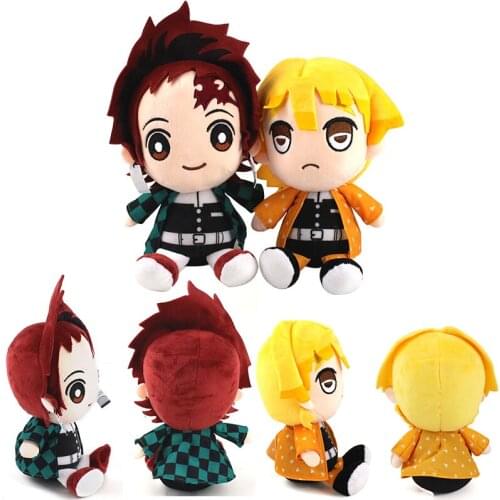 20cm Demon Slayer Kimetsu no Yaiba Plush Dolls Agatsuma Zenitsu Kamado Tanjirou Soft Plush Toys For Gifts