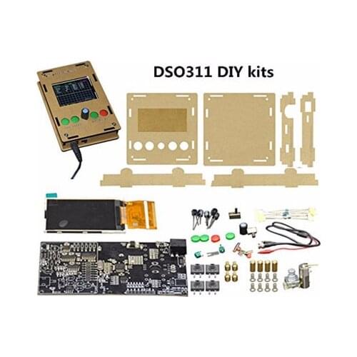 DC 9v 200mA DSO311 Mini DIY Kit Digital Oscilloscope 1MSPS 2.4 "TFT LCD STM32 12-Bit Probe With Case Box Shell Replace DSO138