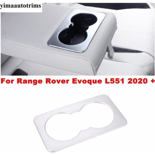Armrest Rear Seat Water Cup Holder Frame Cover Trim For Land Rover Range Rover Evoque L551 2020 2021 Matte / Carbon Fiber Style