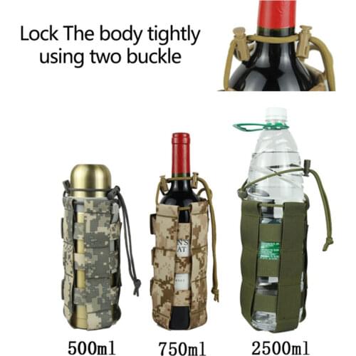New Tactical Molle Water Bottle Pouch Oxford Military Canteen Cover Holster Outdoor Travel Kettle Bag With Molle System