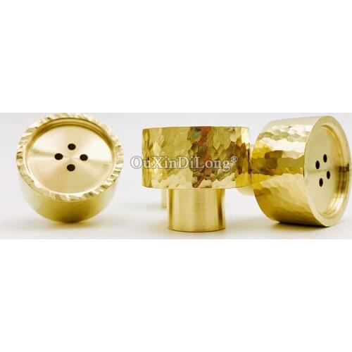 Top Quality 2PCS Solid Brass Hammer Furniture Handles Drawer Pulls Cupboard Wardrobe Kitchen Wine Cabinet Pulls Handles & Knobs