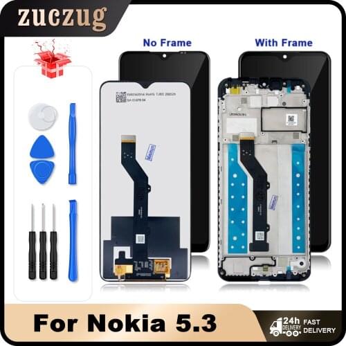 Original 6.55" For Nokia 5.3 N5.3 LCD Display Touch Screen Digitizer Assembly For Nokia5.3 TA-1227 TA-1229 TA-1223 TA-1234
