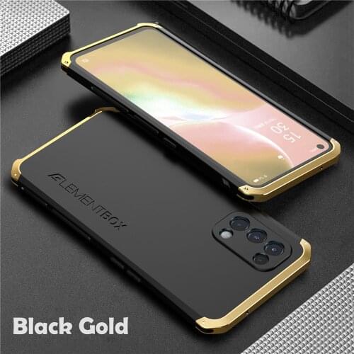 Shockproof Metal Armor Case For OPPO Reno 5 Pro Case Luxury Aluminum Frame Matte PC Full Cover Funda For OPPO Reno 5K Case Coque