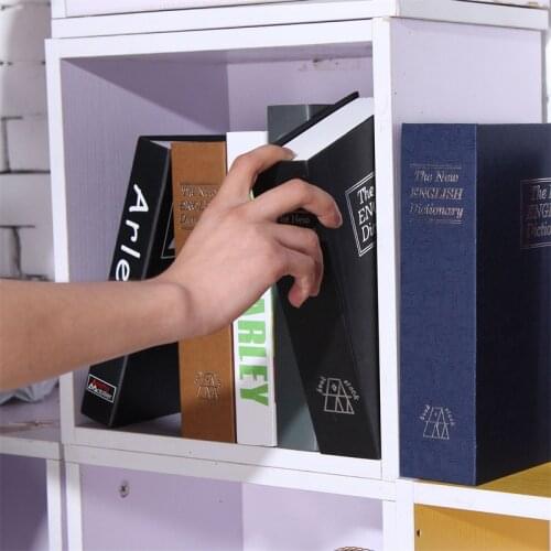Size M 4/Color Combination Lock Hidden Box Security Lock Key English Dictionary Lock Strongbox Steel Simulation 240*155*55mm