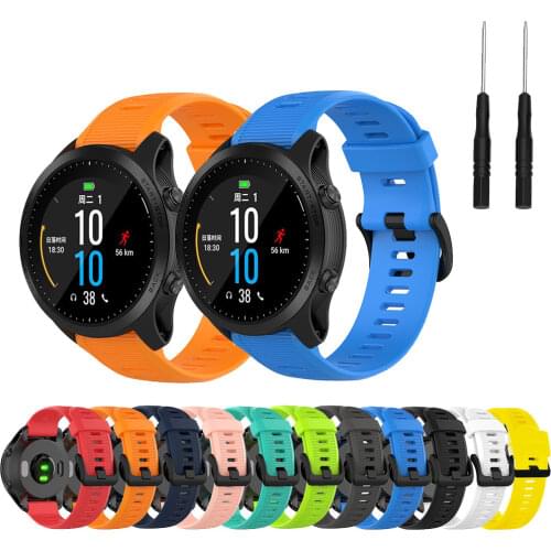 22mm WatchBand for For Garmin Forerunner 945 935 Fenix 5 Plus Fenix 6 Silicone Smart Watch Band Outdoor Sports Waterproof