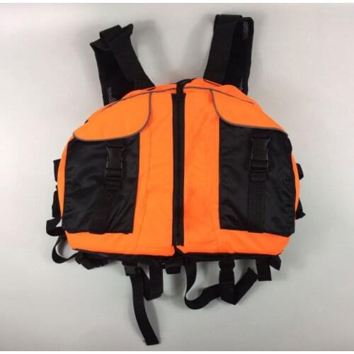Adult Life-saving Vest Beetle Shape Waterproof Reflective Adjustable Zipper Waistcoat Jacket With Whistle For Fishing Boating