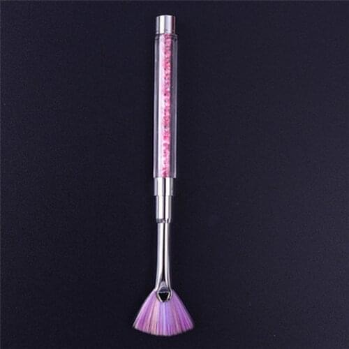 Rhinestone Handle Nail Brush Gradient Dust Glitter Powder Remover Nail Art Drawing Pen Painting Manicure Brushes Nail Art Brush