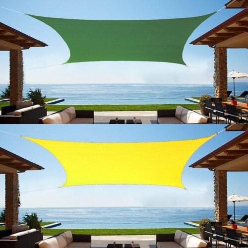 Awning Waterproof Cloth Square UV Protection Sunscreen Raincover Foldable Sun Shade Sail Strong Canopy for Outdoor Garden