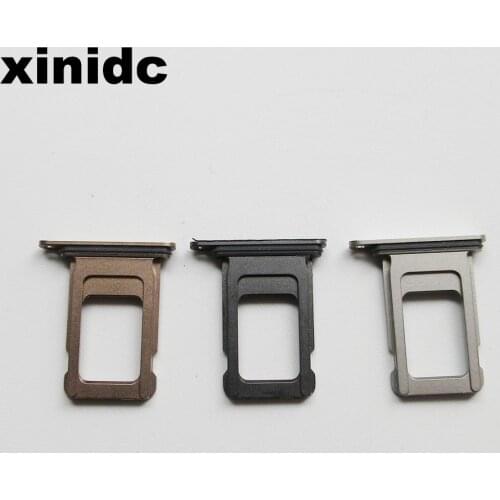 Xinidc 50pcs Dual/Single SIM Card Reader Connector Socket Tray Holder Slot Module for iPhone XS Max with Rubber Replacment Parts