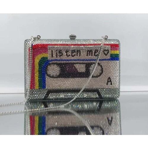 XIYUAN Rhinestone Clutch Bag Luxury Crystal Women Party Purses Fashion Female Chain Evening Bags Clutches Ladies Dinner Bag gift