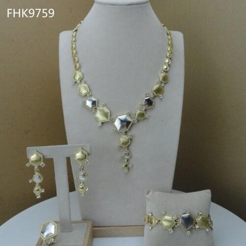 Yuminglai Dubai Costume Jewelry African Fashion Jewelry Sets for Women FHK9759