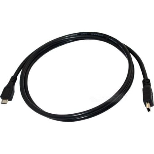 0.25M USB 2.0 Mini B 5 Pin male plug to Micro 5pin male Adapter cable
