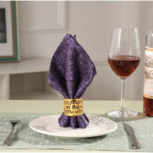 10PCS /metal hollow napkin ring gold and silver napkin ring tabletop decoration napkin holder for western wedding banquet party