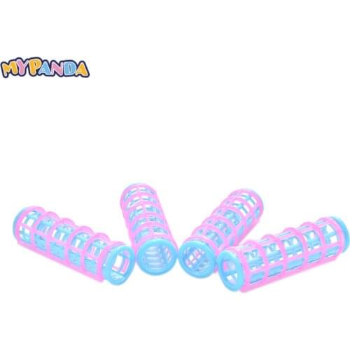 10pcs Fashion Hair Styling Roller Curler For Girl Dolls Prinecss Makeup Accessory Plastic Blue