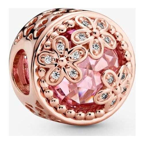 100% 925 Sterling Silver High Quality New Style Flower Beads Gifts To Friends Free Delivery Manufacturers Wholesale