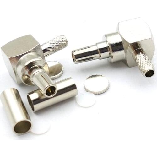 1000pcs brass CRC9 male right angle crimp for RG174 RG188 RG316 RF Connector