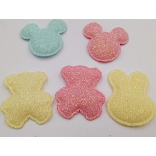 20PCS/lot Shiny Baby Girls Hair Accessories Padded Appliqued Mixed Five Style send by radom