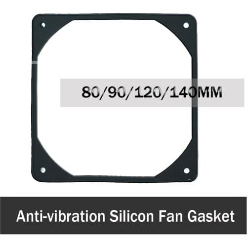 20Pcs 80mm 90mm 120mm 140mm Anti-vibration Silicon Fan Gasket Noise Reducing Silencer Gasket Pad For PC Cooler Fan