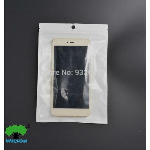 BOPP white bag 3.5''x4.7''(9x12cm) Zip Lock For cable electronic accessories Retail White one Clear Bags Free Shipping 100 pcs