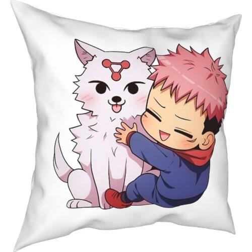 Jujutsu Kaisen Yuji Itadori Pillowcase Printing Polyester Cushion Cover Decorations Pillow Case Cover Seater Square 45X45cm
