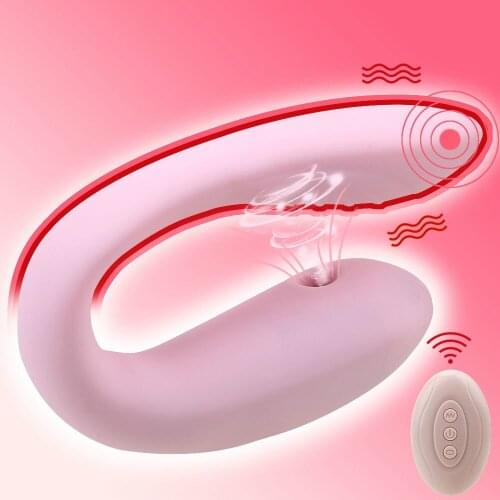 G point vibrator couple sharing U-shaped flexible sucking vibrator couple clitoris vaginal stimulator sex toy