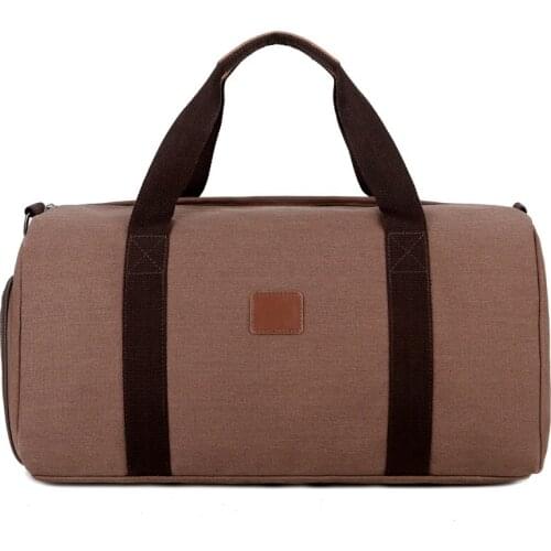 Canvas Travel Bag Big Bag Leisure Travel Bag Luggage Bag for Business Trip Work Unisex Large Capacity Travel Tote Weekend Bag