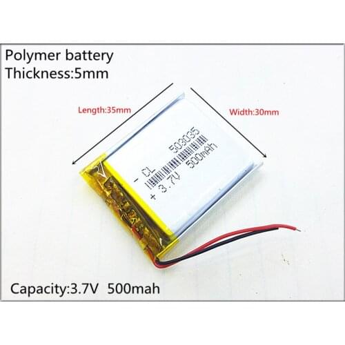 Liter energy battery 3.7V lithium polymer battery 503035 500MAH MP3 MP4 MP5 GPS SD recorder 483037