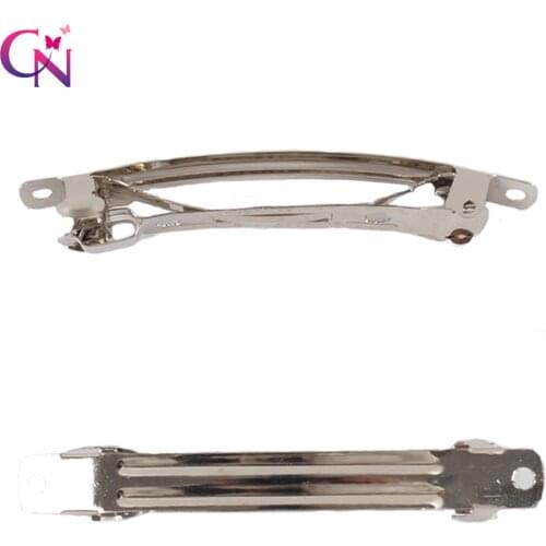 50 Pcs/lot 80mm High Quality Metal French Clip Barrettes For DIY Girls Children Bow Hairgrips Hair Clip Hair Accessories