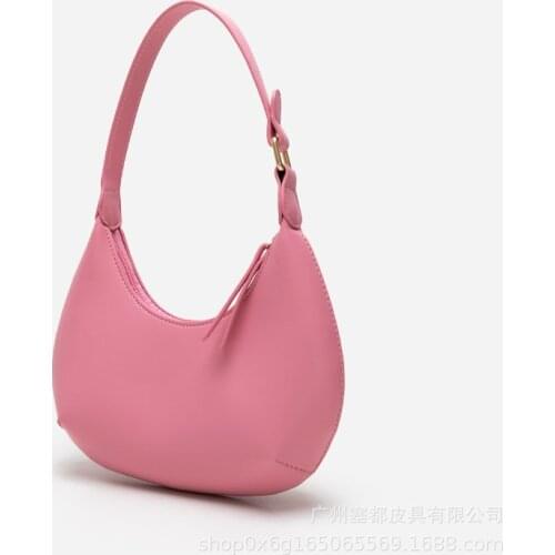 Fashion Baguette Bag 2021 New Pink Blue Black Orange Shoulder Bag Women Handbag Leather Hobo Bag Sac Femme Bolso Mujer