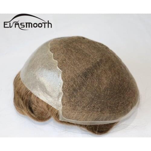 Q6 Men Toupee Human Hair Durable Hair pieces Swiss Lace Men Wig Replacement System Unit Toupee Naturla Hairline Hair Hairpieces