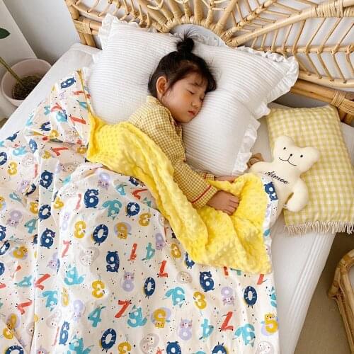 Cotton Soft Baby Beanie Blankets Kids Unicorn Sleep Cover Cartoon Dinosaur Nap Appease Quilt Unicorn Air Condition Quilt