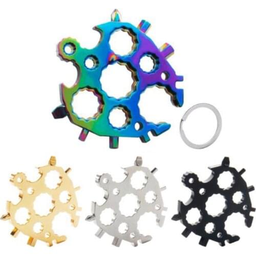 20 In 1 Snowflake Tool Card Combination Multifunctional Snowflake Screwdriver Snowflake Wrench Tool Snowflake Tool Card