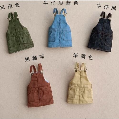 New Handmade blyth Doll overalls Skirt Clothes or Stripe T-shirt for 1/6 Doll Clothes Accessories (fit Barbies,ob24,Blyth Doll