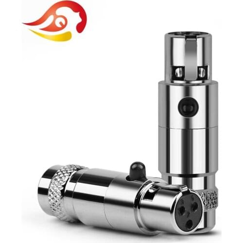 QYFANG 3 Pin Metal Mini XLR Microphone Audio Connector 3P Socket MIC Adapter Male Terminal Plug For K712 DT1990 AB1266 LCD2 LCD4