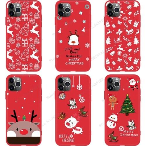Happy New Year 2021 Christmas Cute Phone Case For iPhone 11 Pro Max X XS Max XR 12 Case Back Cover For iPhone 8 7 6 6s Plus Case