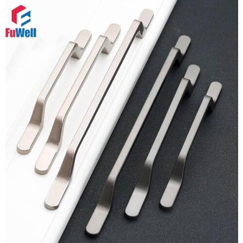Furniture Handle Zinc Alloy Cabinet Handle Pulls 96/128/192mm Hole Pitch Kitchen Cupboard Drawer Furniture Door Handle